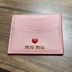 100% authentic miumiu card holder